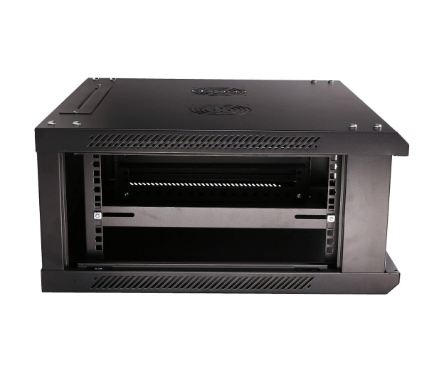 Extralink Szafka wisząca rack 4U 600x600 czarna szklane drzwi EX.2893 - 484912 - zdjęcie 7